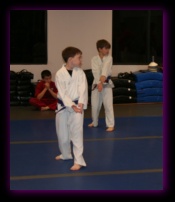 Performing his short form (kata)